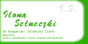 ilona selmeczki business card